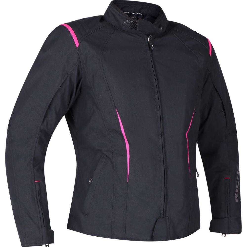 Richa Chloe 2 Ladies Touring Textile Jacket Black / Pink FREE 1 YEAR Returns, FREE UK Delivery | ThrottleChimp