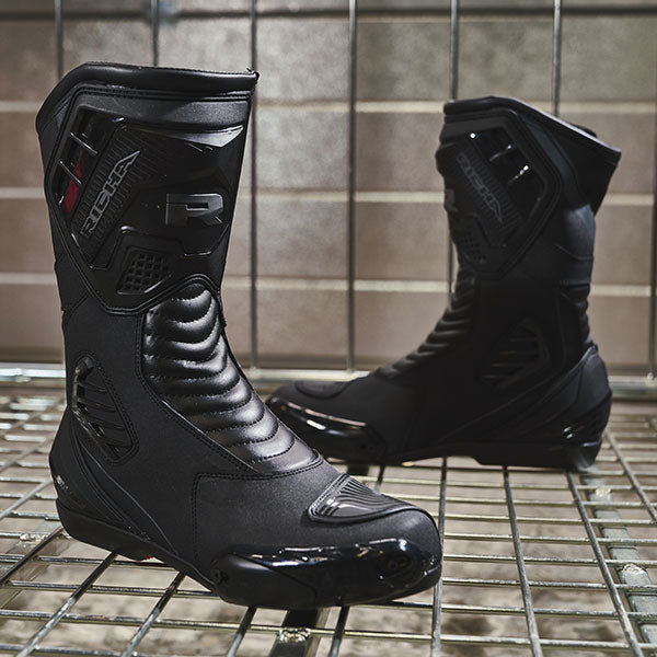 Richa Drift Evo Boots Black FREE 1 YEAR Returns, FREE UK Delivery | ThrottleChimp