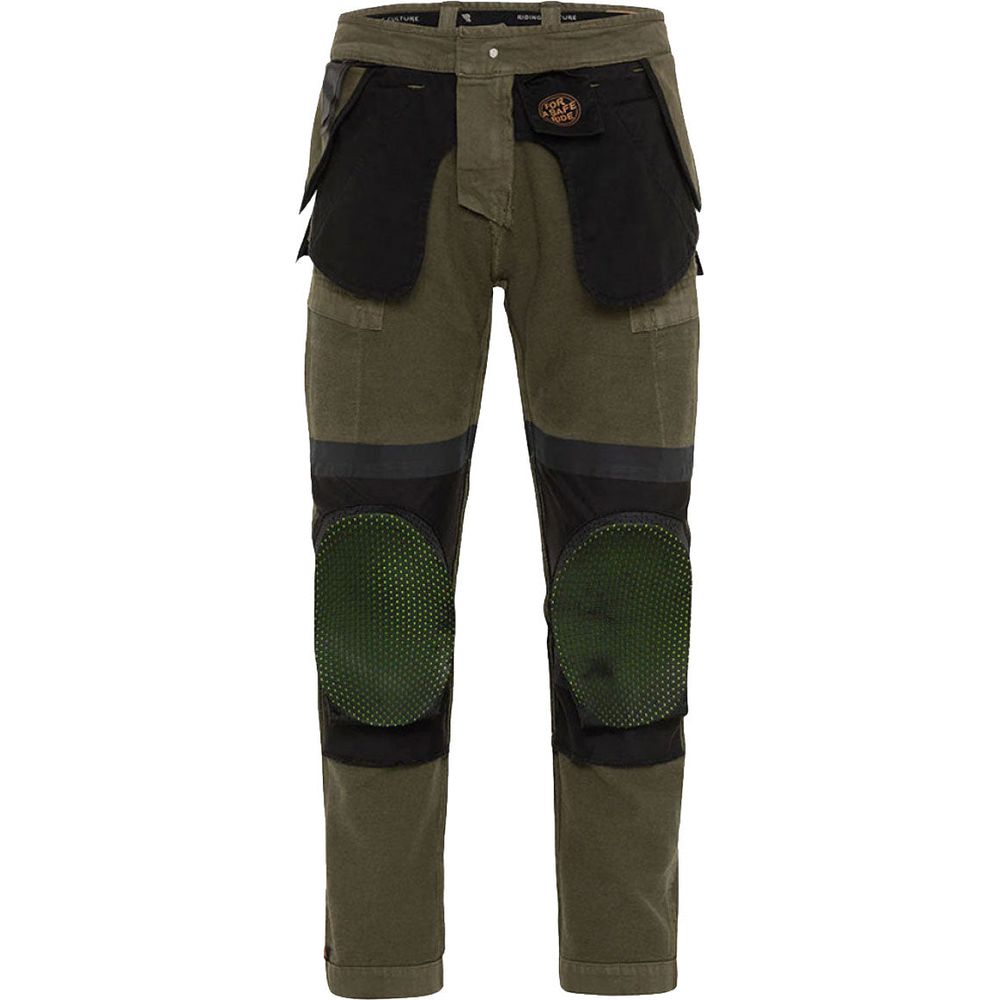 Riding Culture Protective Cargo Trouser Olive FREE 1 YEAR Returns, FREE UK Delivery | ThrottleChimp
