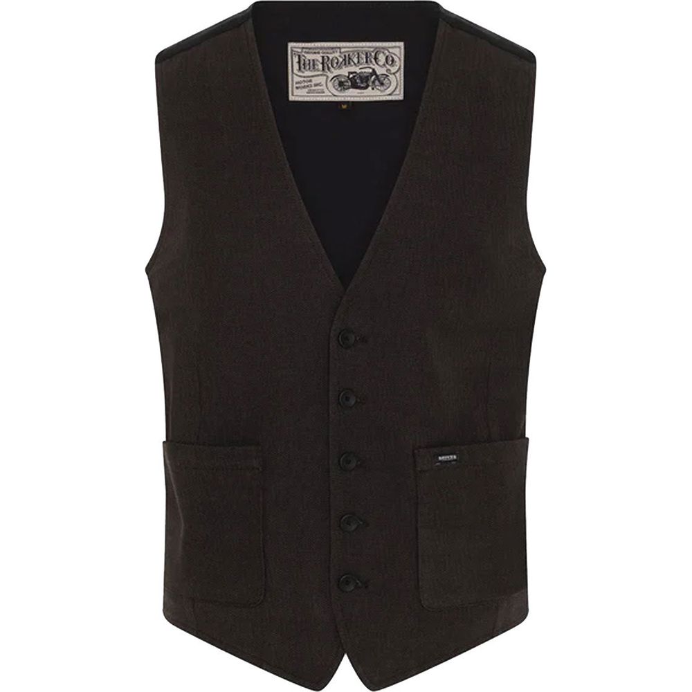 Rokker Tweed Vest Dark Grey FREE 1 YEAR Returns, FREE UK Delivery | ThrottleChimp