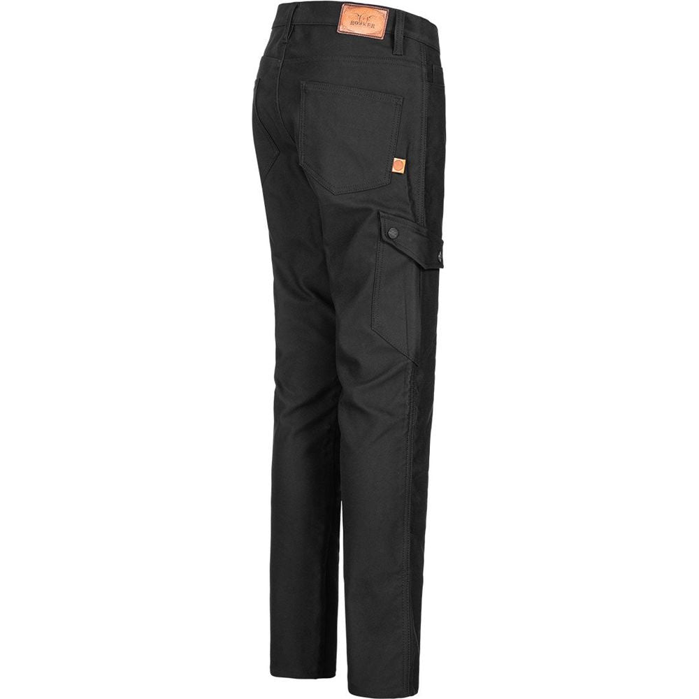 Rokker Black Jack Slim Fit Cargo Trouser Black FREE 1 YEAR Returns, FREE UK Delivery | ThrottleChimp