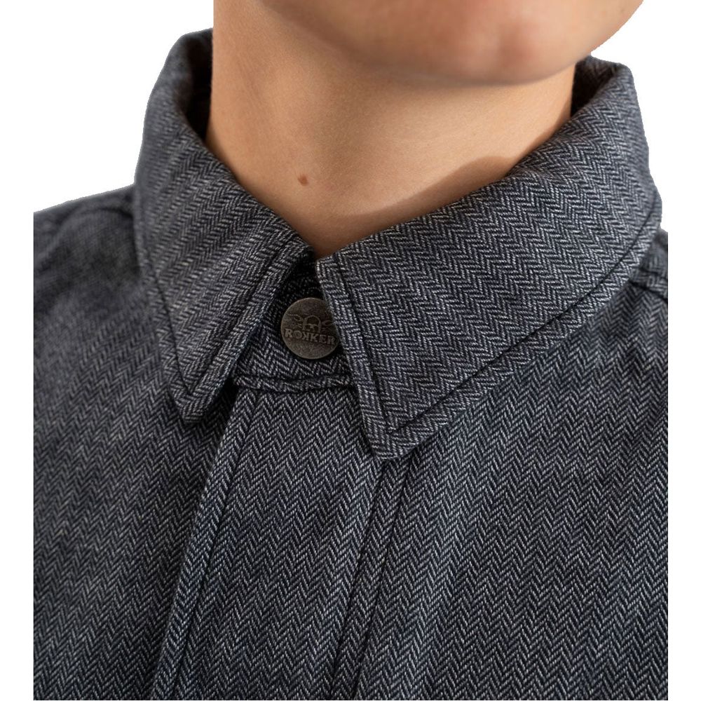 Rokker Boston Ladies Rider Shirt Grey FREE 1 YEAR Returns, FREE UK Delivery | ThrottleChimp