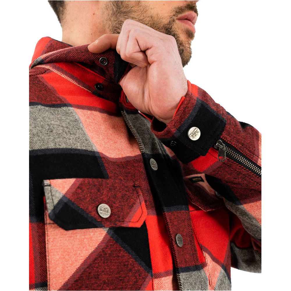 Rokker Boulder Rider Shirt Red / Black / White FREE 1 YEAR Returns, FREE UK Delivery | ThrottleChimp