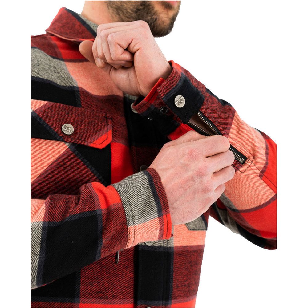 Rokker Boulder Rider Shirt Red / Black / White FREE 1 YEAR Returns, FREE UK Delivery | ThrottleChimp