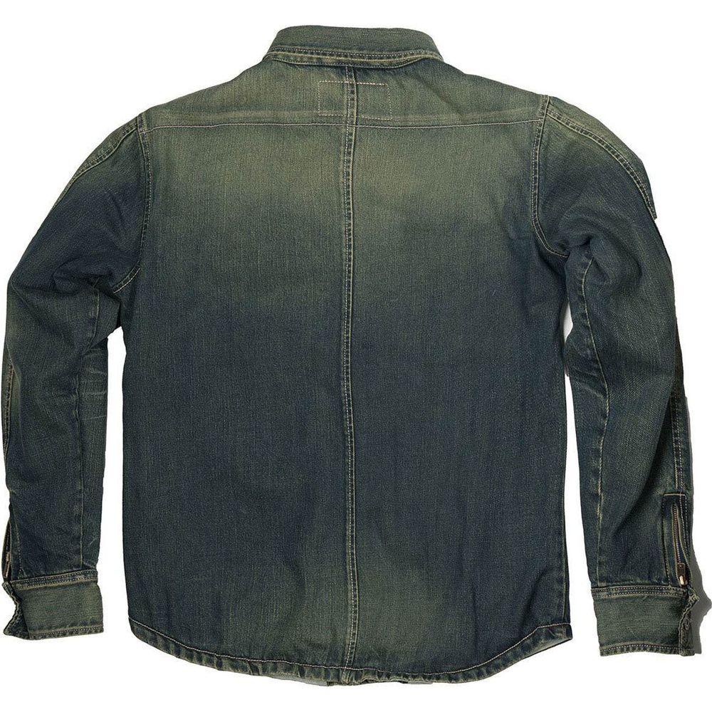 Rokker Denim Rider Shirt Green FREE 1 YEAR Returns, FREE UK Delivery | ThrottleChimp