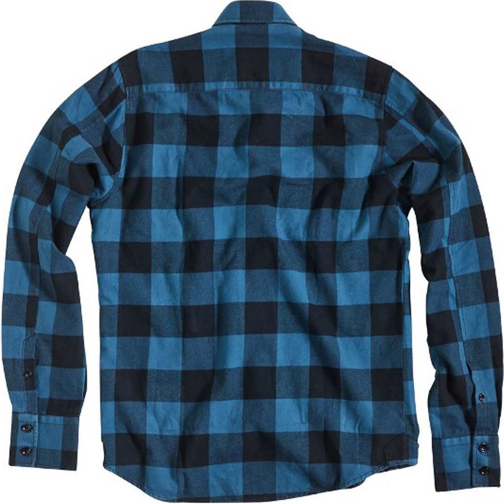 Rokker Denver Check Shirt Blue FREE 1 YEAR Returns, FREE UK Delivery | ThrottleChimp