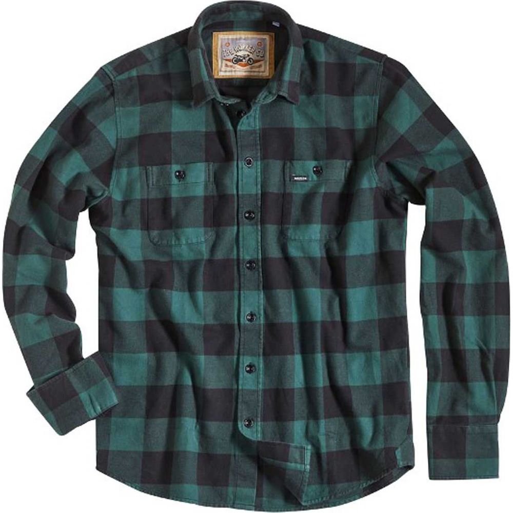 Rokker Denver Check Shirt Green FREE 1 YEAR Returns, FREE UK Delivery | ThrottleChimp
