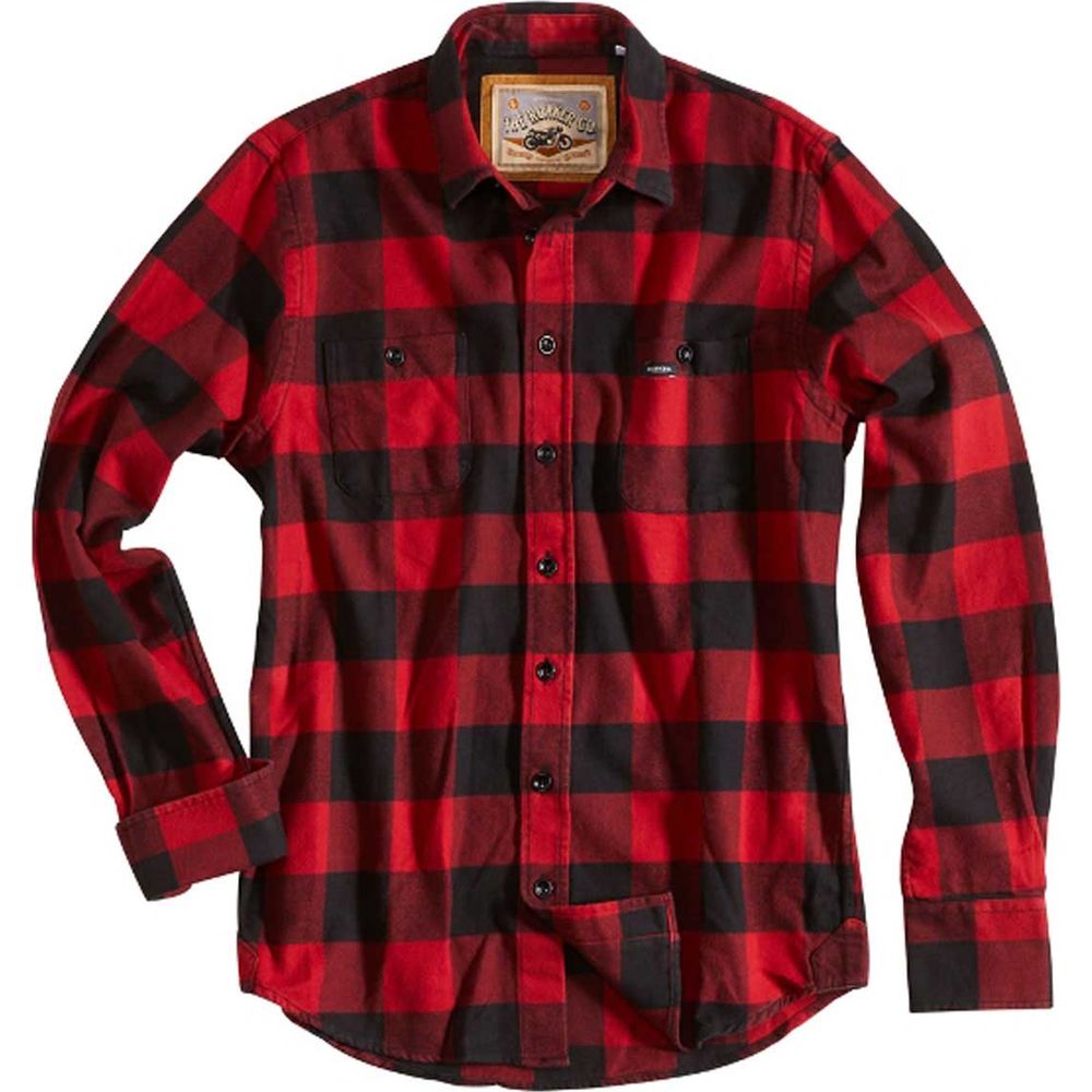 Rokker Denver Check Shirt Red FREE 1 YEAR Returns, FREE UK Delivery | ThrottleChimp