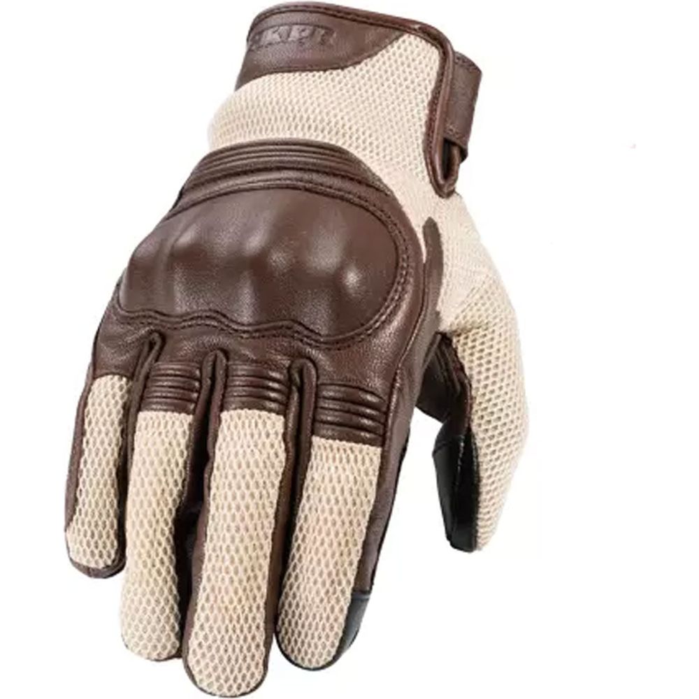 Rokker Austin Mesh Leather Gloves Beige FREE 1 YEAR Returns, FREE UK Delivery | ThrottleChimp