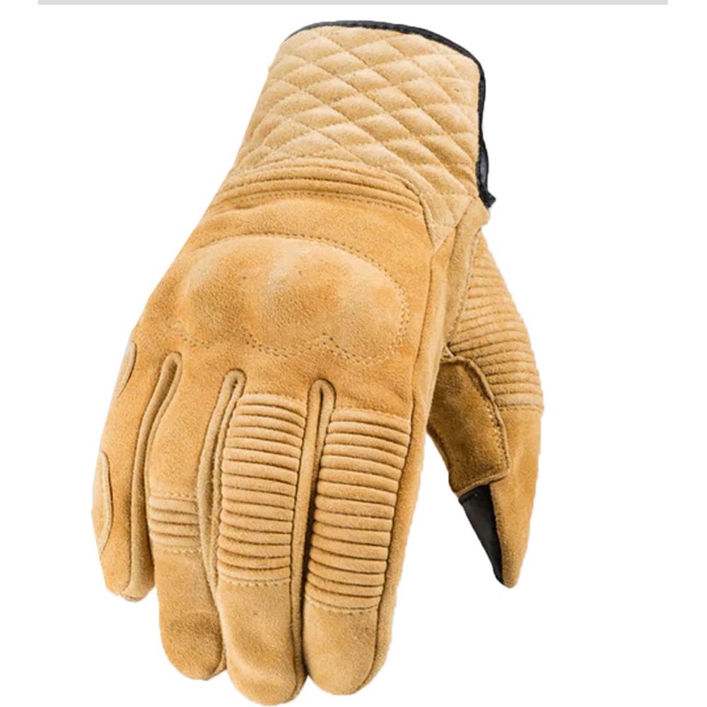 Rokker Tucson Leather Gloves Rough Beige FREE 1 YEAR Returns, FREE UK Delivery | ThrottleChimp