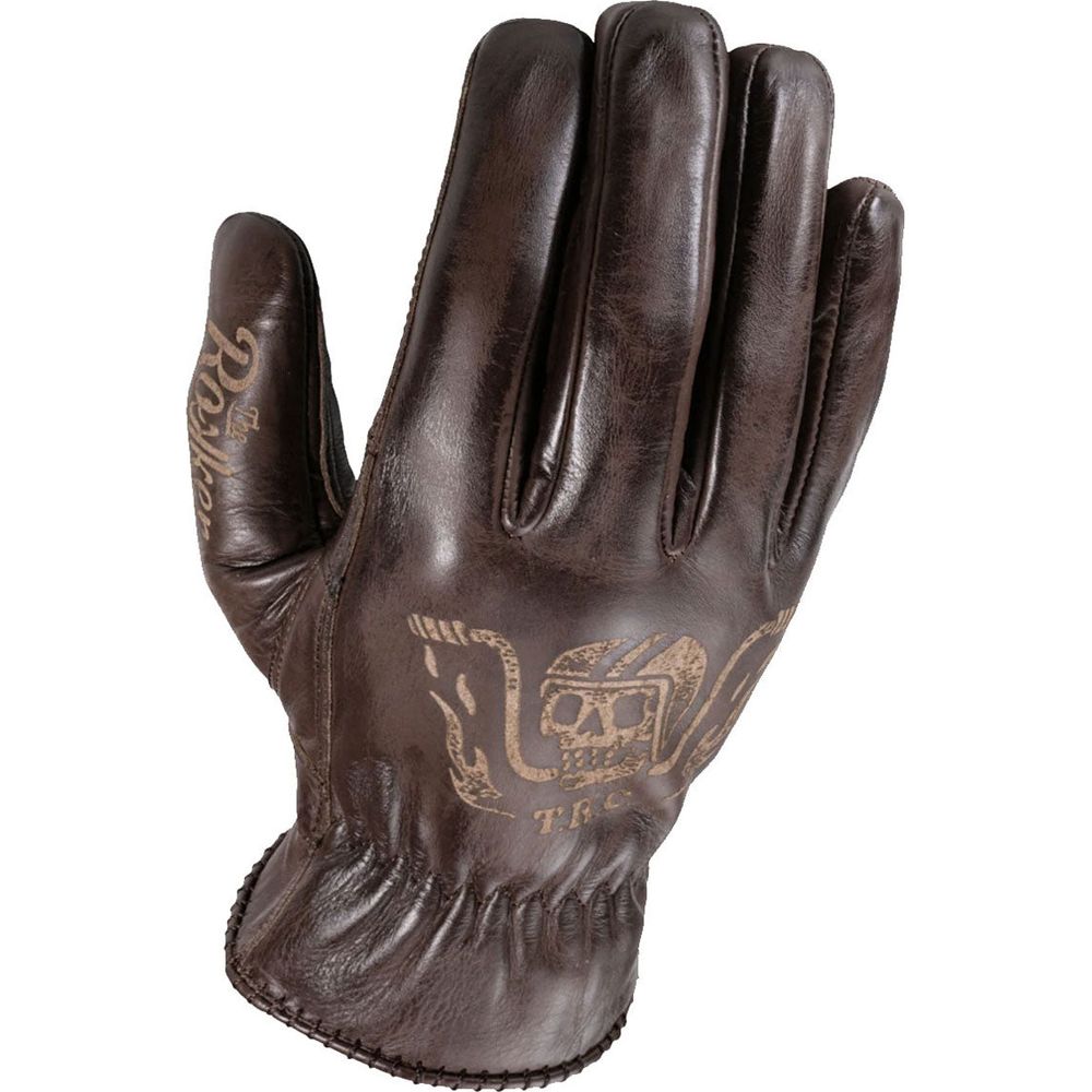 Rokker Tattoo Leather Gloves Ape Brown FREE 1 YEAR Returns, FREE UK Delivery | ThrottleChimp