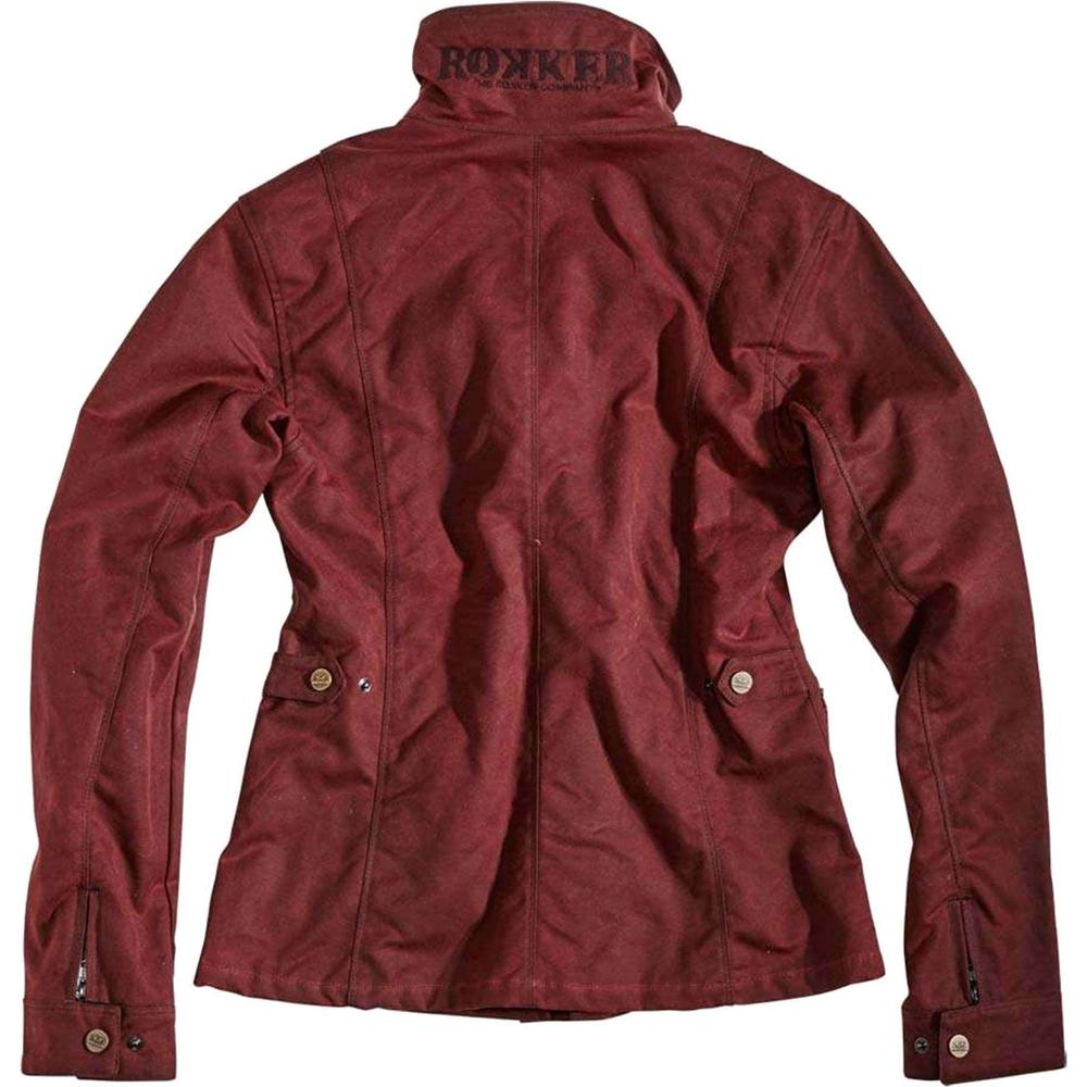Rokker Ladies Wax Cotton Jacket Red FREE 1 YEAR Returns, FREE UK Delivery | ThrottleChimp