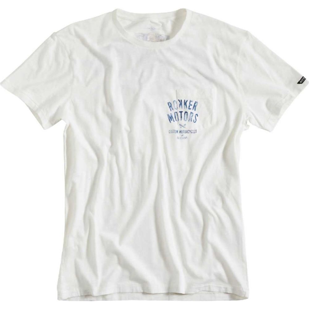 Rokker Motors T-Shirt Vintage White FREE 1 YEAR Returns, FREE UK Delivery | ThrottleChimp