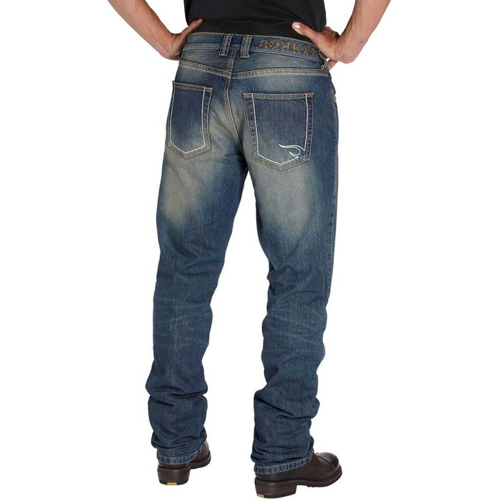 Rokker Original Denim Jeans Stonewashed Blue FREE 1 YEAR Returns, FREE UK Delivery | ThrottleChimp