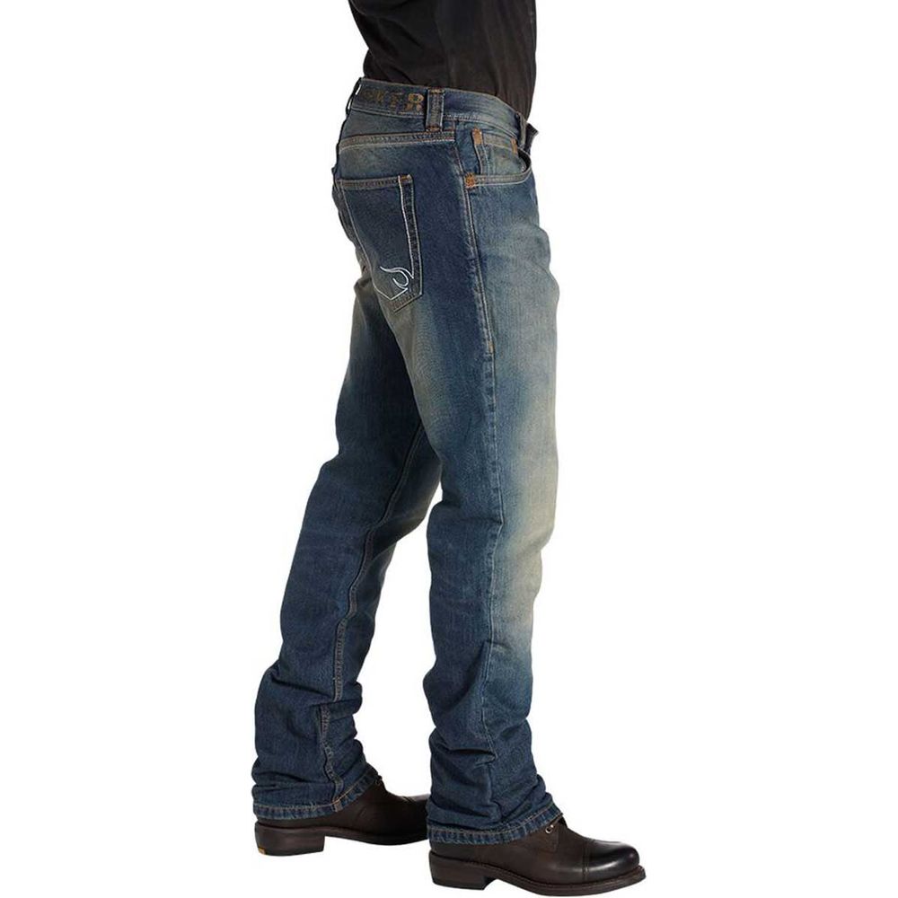 Rokker Original Denim Jeans Stonewashed Blue FREE 1 YEAR Returns, FREE UK Delivery | ThrottleChimp