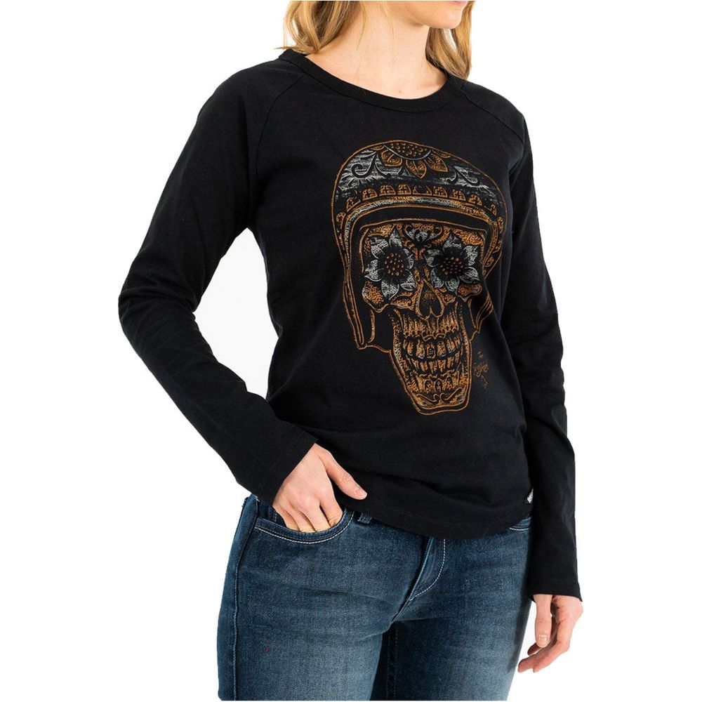 Rokker LA Catrina Long Sleeves Shirt Black FREE 1 YEAR Returns, FREE UK Delivery | ThrottleChimp