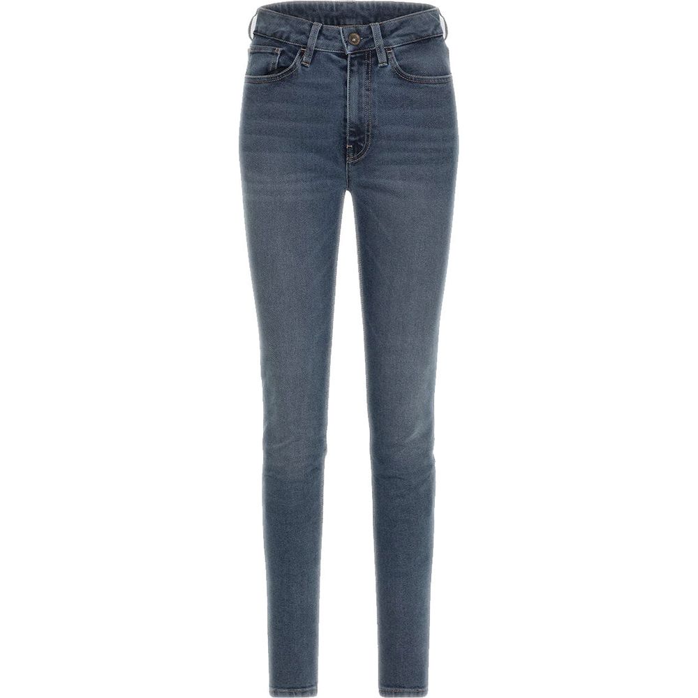 Rokker Rokkertech High Waist AA Denim Jeans Washed Blue FREE 1 YEAR Returns, FREE UK Delivery | ThrottleChimp