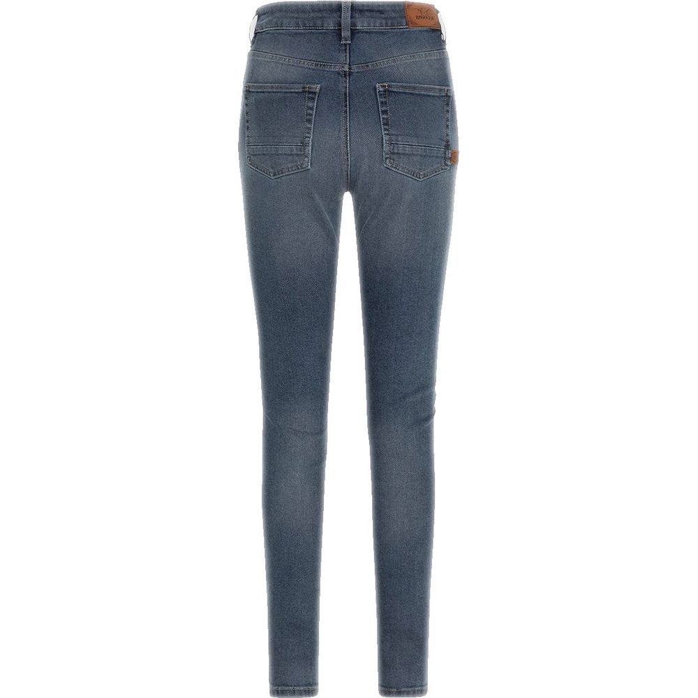 Rokker Rokkertech High Waist AA Denim Jeans Washed Blue FREE 1 YEAR Returns, FREE UK Delivery | ThrottleChimp
