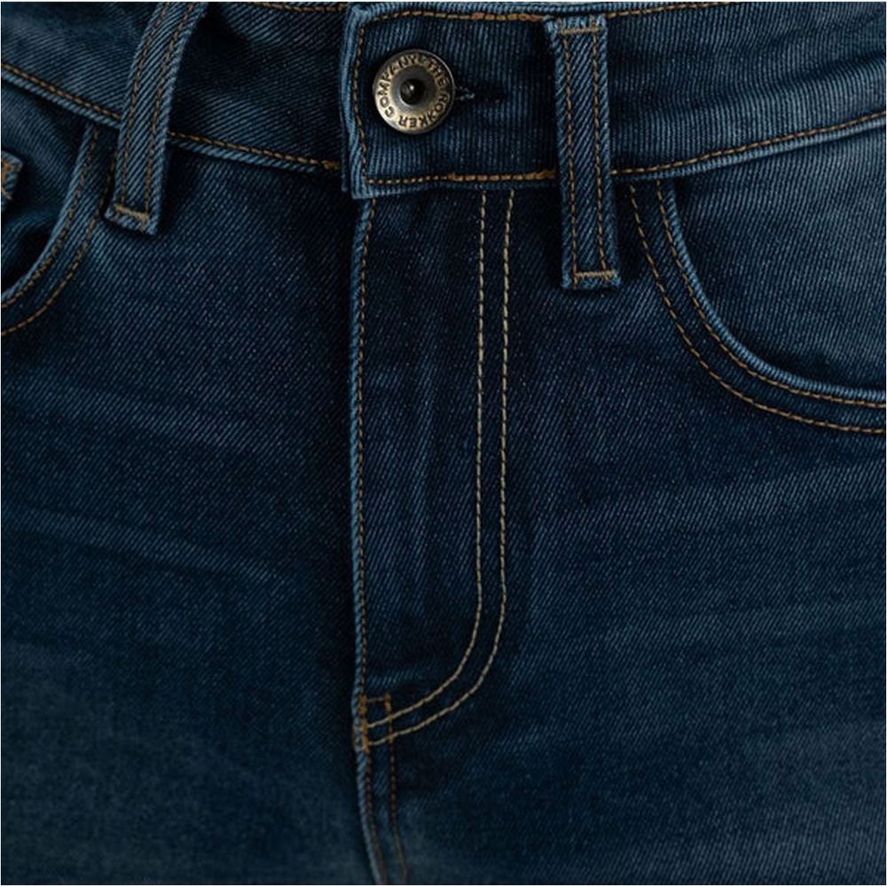 Rokker Rokkertech High Waist AA Denim Jeans Washed Blue FREE 1 YEAR Returns, FREE UK Delivery | ThrottleChimp
