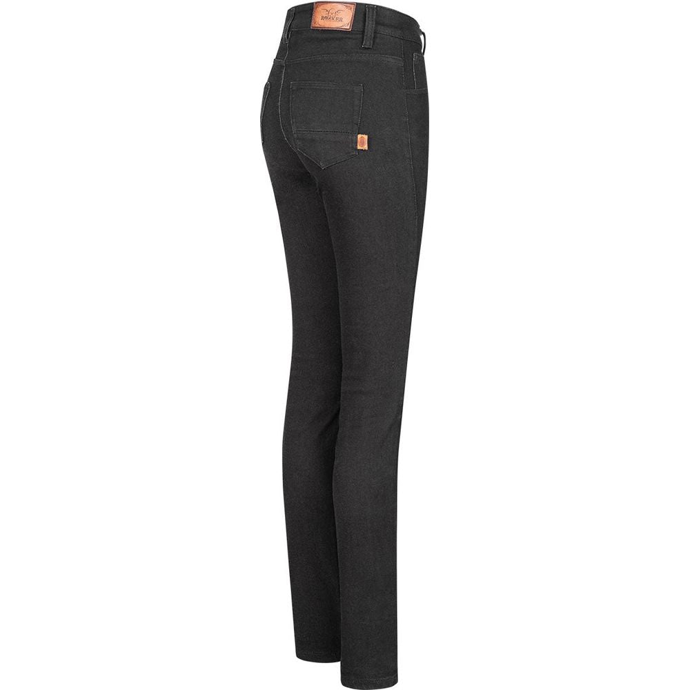 Rokker Rokkertech Ladies High Waist Denim Jeans Black FREE 1 YEAR Returns, FREE UK Delivery | ThrottleChimp