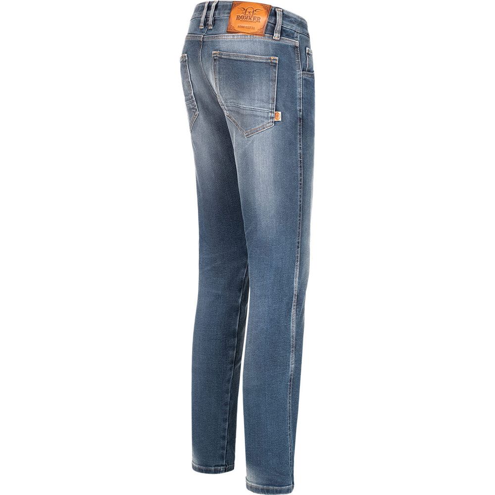 Rokker Rokkertech Tapered Slim Fit Denim Jeans Blue FREE 1 YEAR Returns, FREE UK Delivery | ThrottleChimp