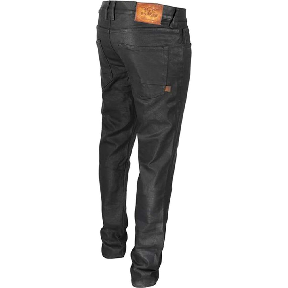 Rokker Rokkertech Slim Fit Denim Jeans Black FREE 1 YEAR Returns, FREE UK Delivery | ThrottleChimp