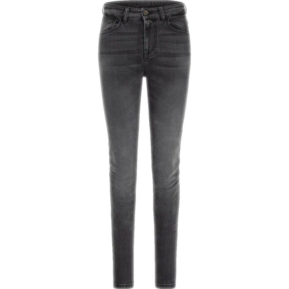 Rokker Rokkertech Ladies High Waist Denim Jeans Dark Grey FREE 1 YEAR Returns, FREE UK Delivery | ThrottleChimp