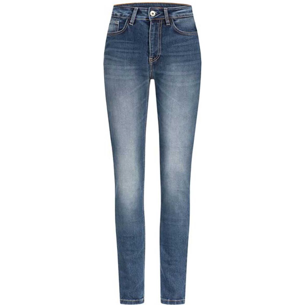 Rokker Rokkertech Ladies High Waist Denim Jeans Blue FREE 1 YEAR Returns, FREE UK Delivery | ThrottleChimp