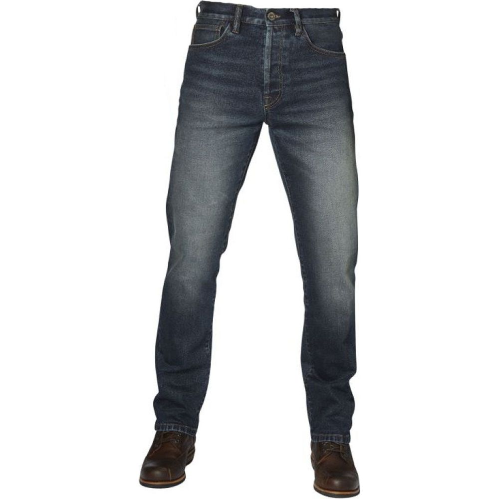 Rokker Rokkertech AAA Straight Fit Denim Jeans Washed Blue FREE 1 YEAR Returns, FREE UK Delivery | ThrottleChimp