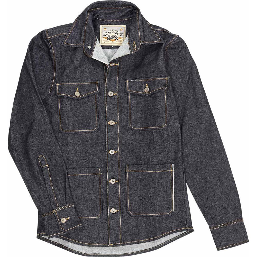 Rokker Selvedge Worker Denim Jacket Black FREE 1 YEAR Returns, FREE UK Delivery | ThrottleChimp