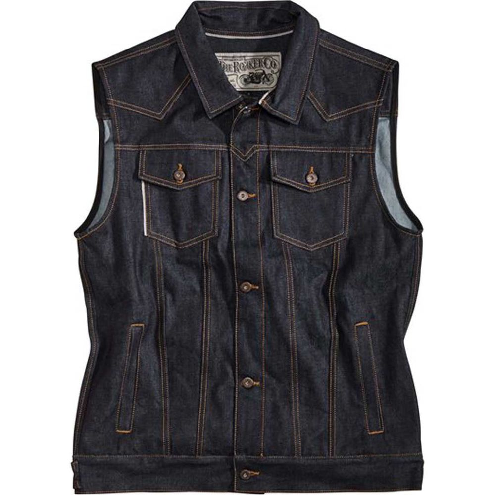 Rokker Team Denim Vest Blue FREE 1 YEAR Returns, FREE UK Delivery | ThrottleChimp