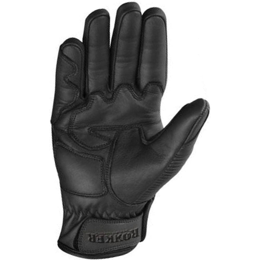 Rokker Tucson Leather Gloves Black FREE 1 YEAR Returns, FREE UK Delivery | ThrottleChimp