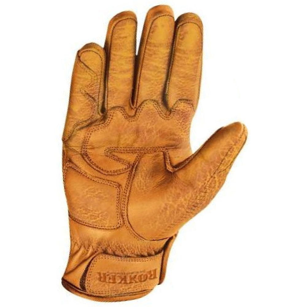 Rokker Tucson Leather Gloves Natural Yellow FREE 1 YEAR Returns, FREE UK Delivery | ThrottleChimp