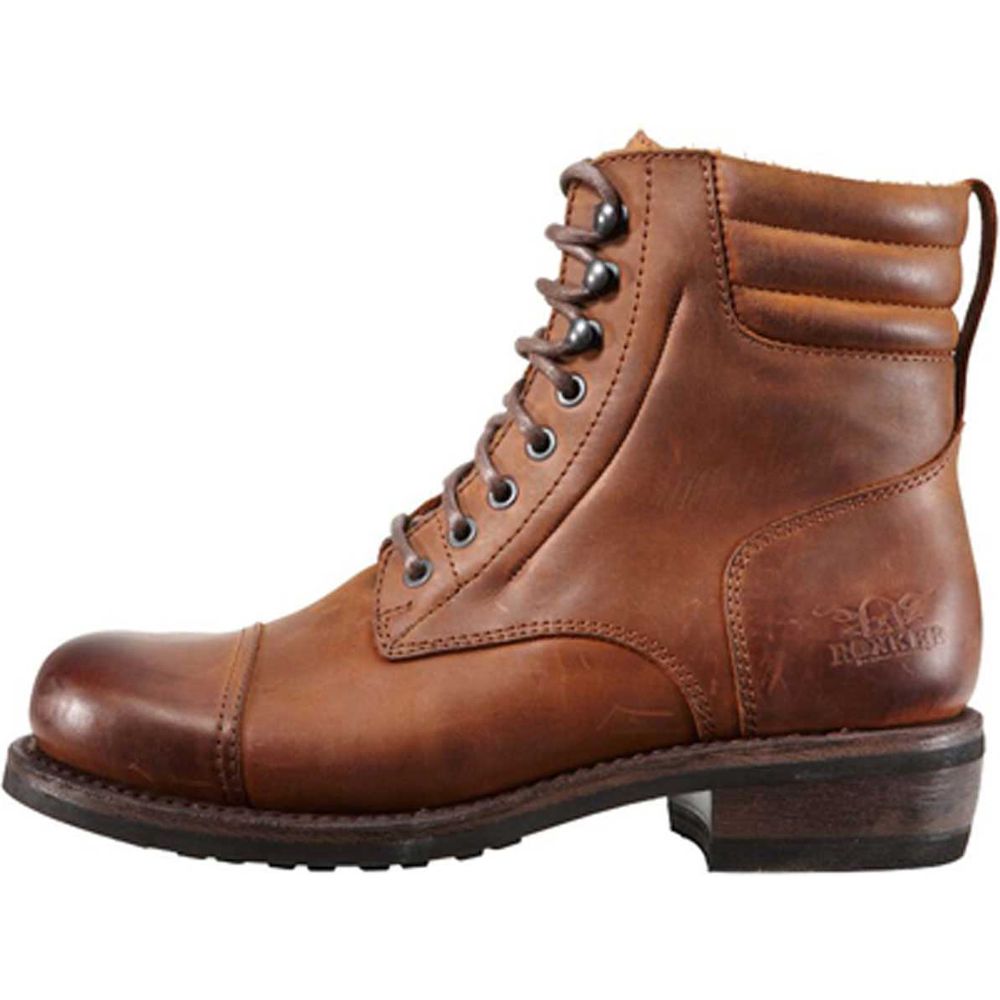 Rokker Urban Racer Leather Boots Brown FREE 1 YEAR Returns, FREE UK Delivery | ThrottleChimp