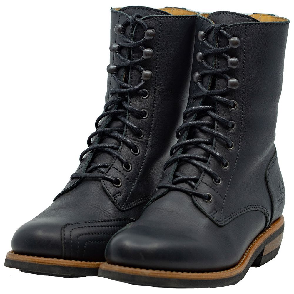 Rokker Urban Rebel Ladies Leather Boots Black FREE 1 YEAR Returns, FREE UK Delivery | ThrottleChimp