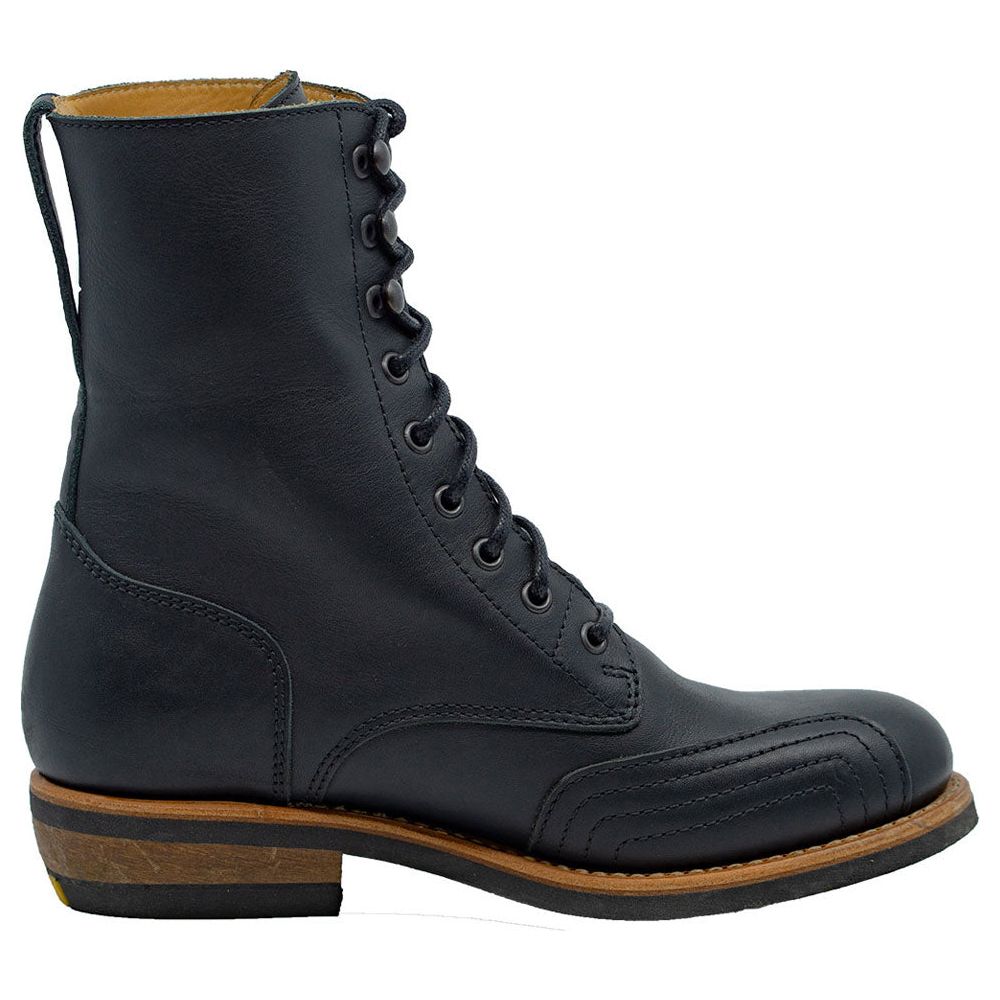 Rokker Urban Rebel Ladies Leather Boots Black FREE 1 YEAR Returns, FREE UK Delivery | ThrottleChimp