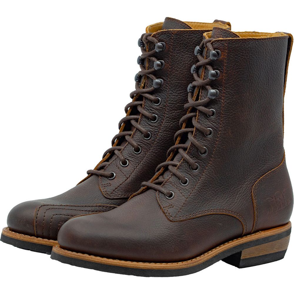 Rokker Urban Rebel Ladies Leather Boots Brown FREE 1 YEAR Returns, FREE UK Delivery | ThrottleChimp