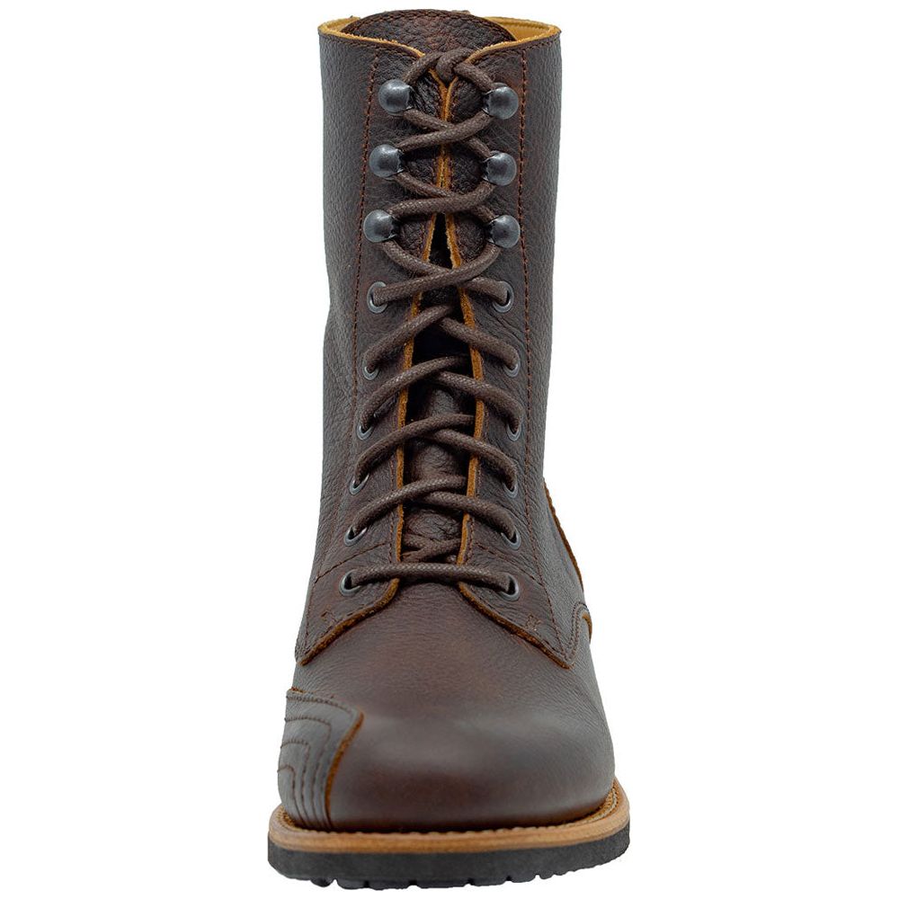 Rokker Urban Rebel Ladies Leather Boots Brown FREE 1 YEAR Returns, FREE UK Delivery | ThrottleChimp