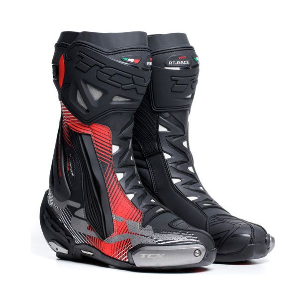 TCX RT Race Pro Air Boots Black / White / Red FREE 1 YEAR Returns, FREE UK Delivery | ThrottleChimp