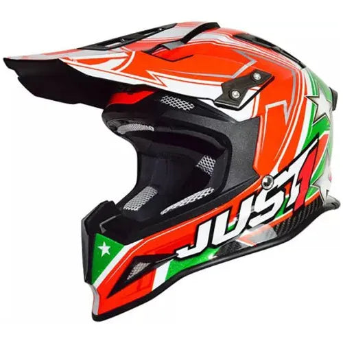 Just1 J12 Carbon MX Helmet Aster Italy FREE 1 YEAR Returns, FREE UK Delivery | ThrottleChimp