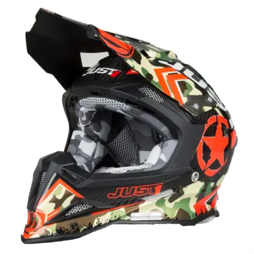 Just1 J12 Carbon MX Helmet Kombat Red FREE 1 YEAR Returns, FREE UK Delivery | ThrottleChimp