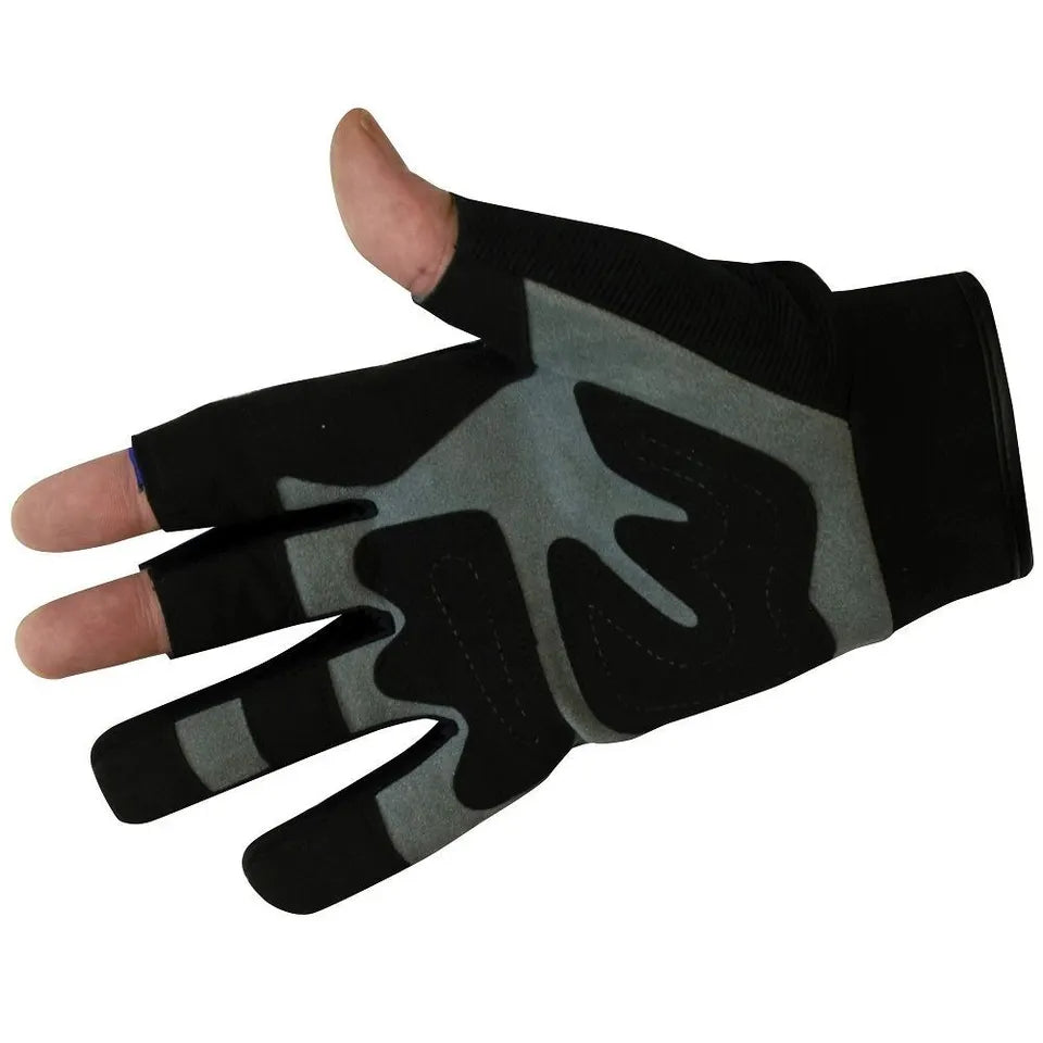 BikeTek Open-Finger Mechanics Gloves Blue FREE 1 YEAR Returns, FREE UK Delivery | ThrottleChimp