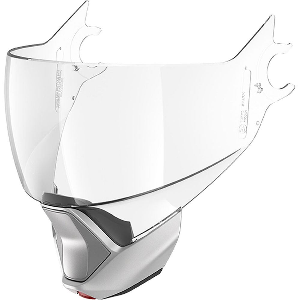 Shark Anti Scratch / Anti Fog Visor Clear With Silver Chin Guard For Evo Jet Helmets FREE 1 YEAR Returns, FREE UK Delivery | ThrottleChimp