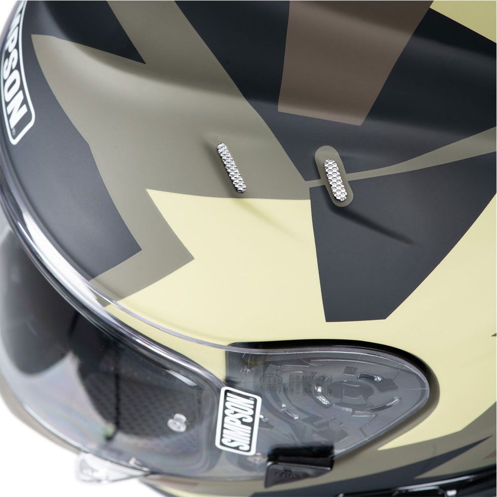 Simpson Venom Comanche ECE 22.06 Full Face Helmet Green / Brown FREE 1 YEAR Returns, FREE UK Delivery | ThrottleChimp