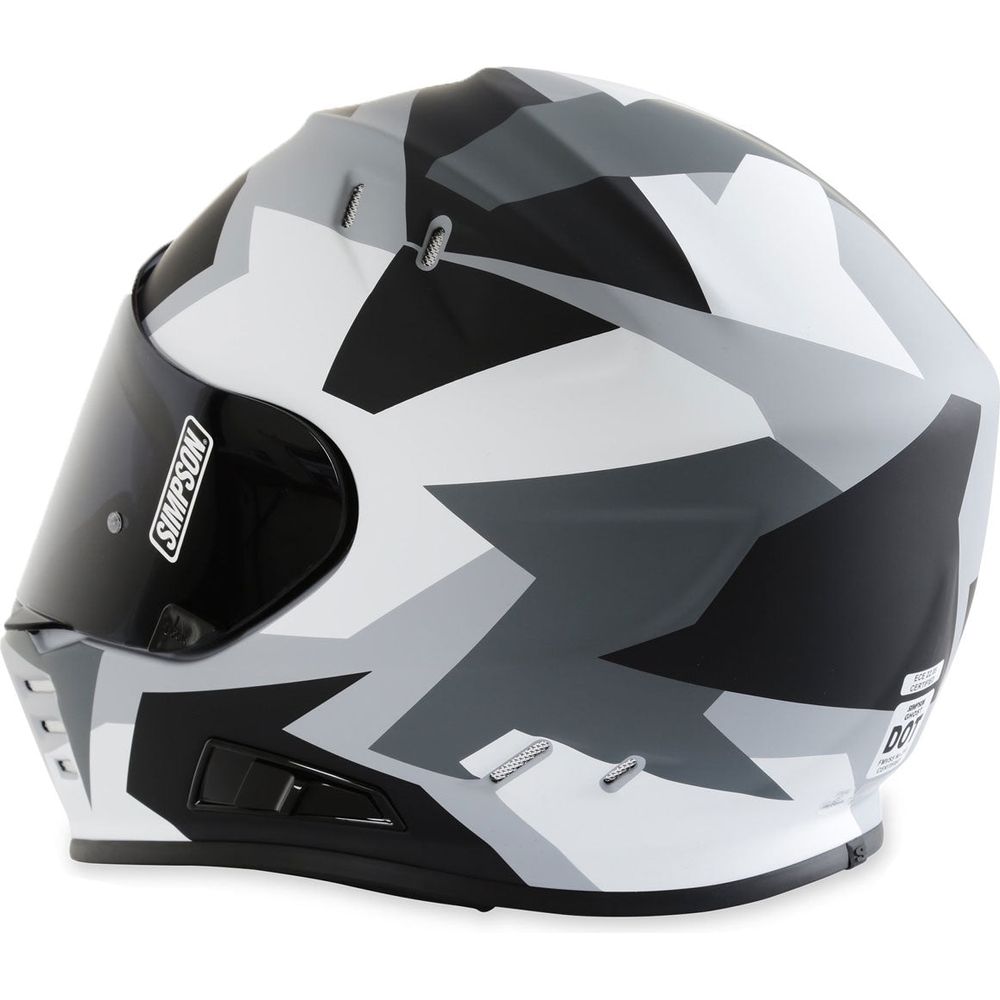 Simpson Venom Have Blue ECE 22.06 Full Face Helmet Grey / Charcoal FREE 1 YEAR Returns, FREE UK Delivery | ThrottleChimp