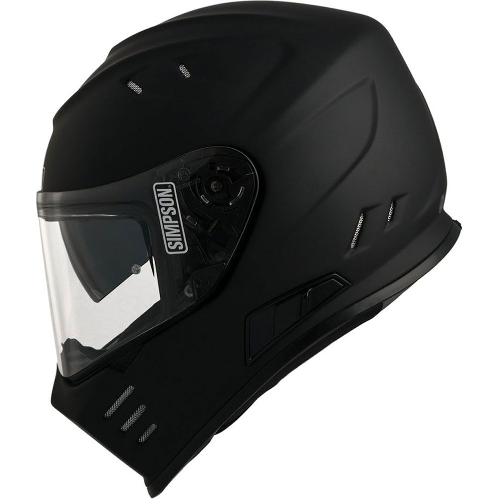 Simpson Venom Solid ECE 22.06 Full Face Helmet Matt Black FREE 1 YEAR Returns, FREE UK Delivery | ThrottleChimp
