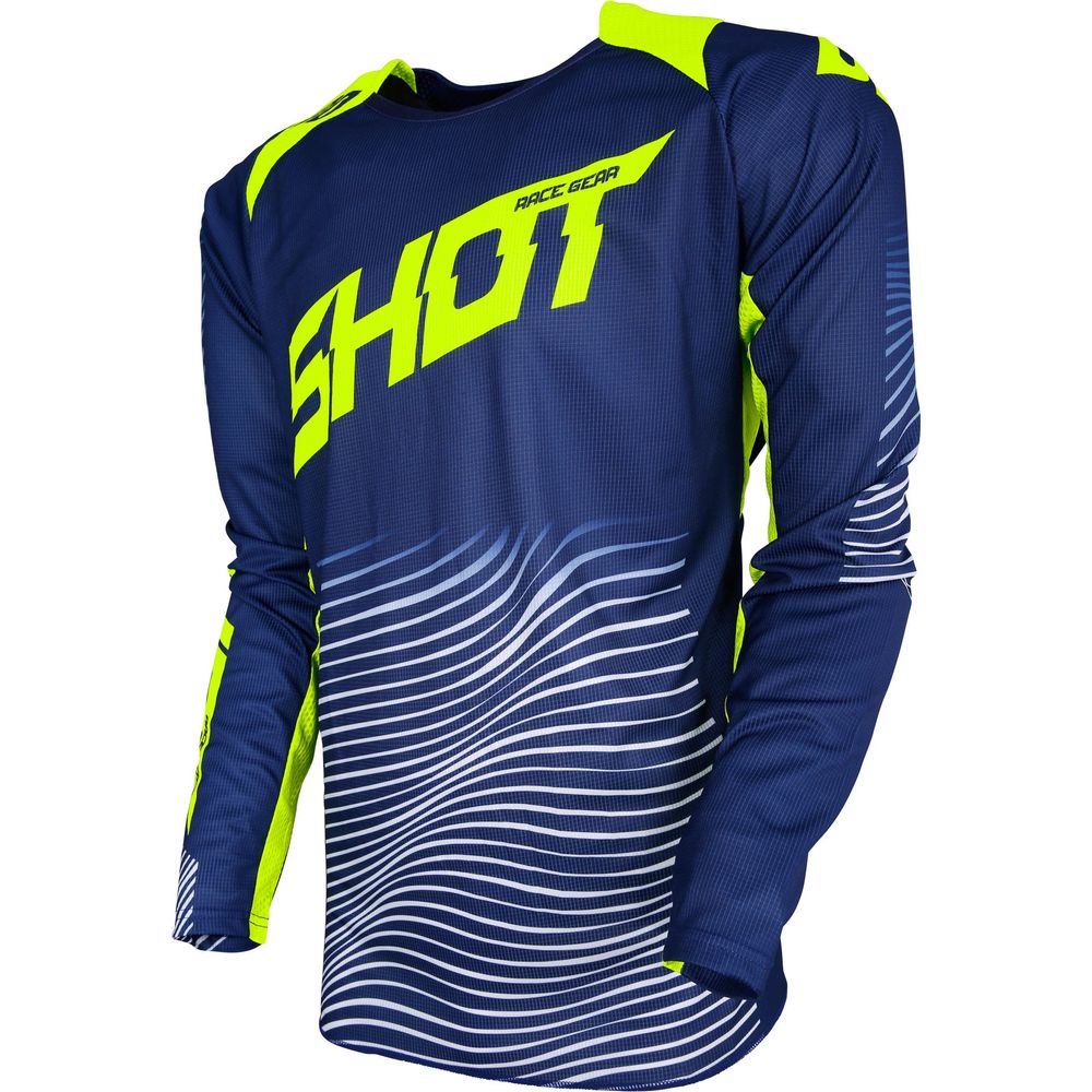 Shot Aerolite Optica MX Jersey Yellow FREE 1 YEAR Returns, FREE UK Delivery | ThrottleChimp