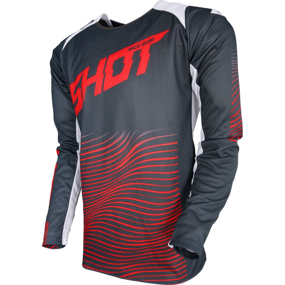 Shot Aerolite Optica MX Jersey Red FREE 1 YEAR Returns, FREE UK Delivery | ThrottleChimp