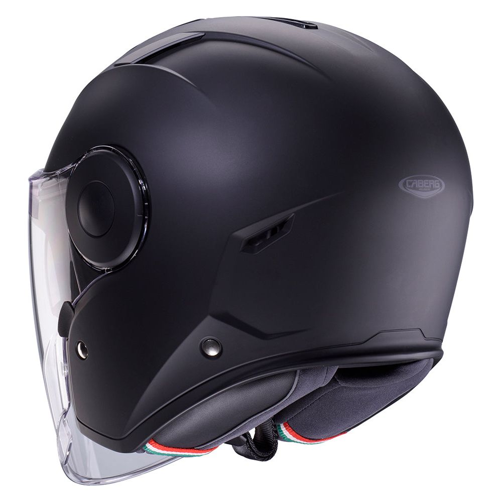 Caberg Soho Open Face Helmet Matt Black FREE 1 YEAR Returns, FREE UK Delivery | ThrottleChimp