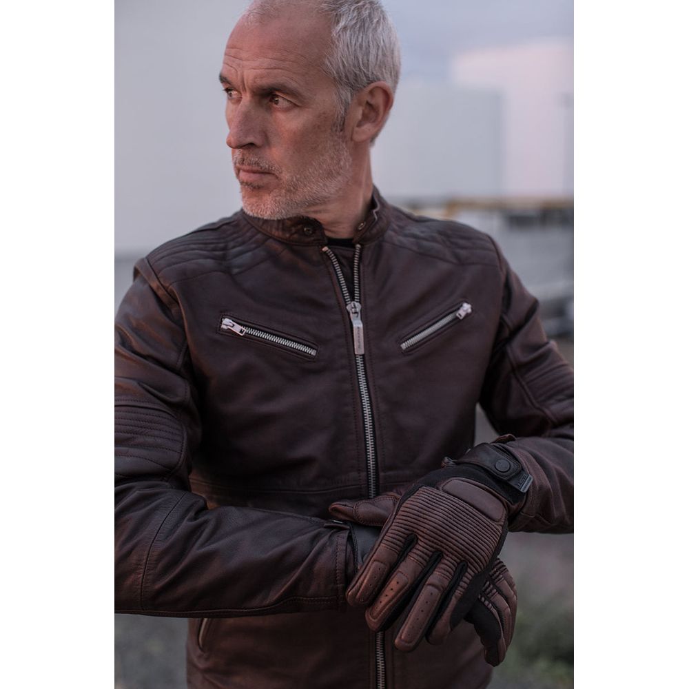 Spidi Garage CE Leather Jacket Brown FREE 1 YEAR Returns, FREE UK Delivery | ThrottleChimp